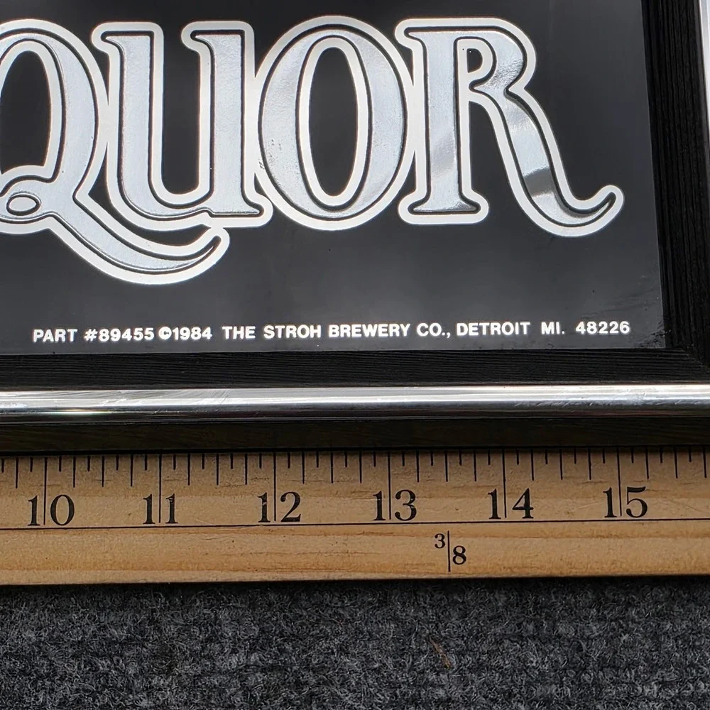 Vintage 1984 Schlitz Malt Liquor Blue Bull Bar Mirror Sign 22x16 Stroh Brewery